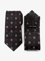 Star Wars The Mandalorian Mando Black Red Men's Tie