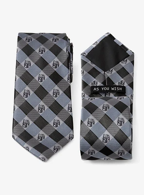 Star Wars The Book Of Boba Fett "As You Wish" Plaid Men's Tie