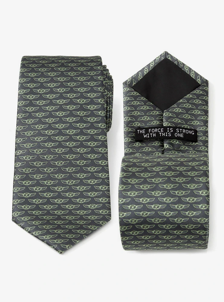 Star Wars The Mandalorian The Child "The Force is Strong With This One" Men's Tie