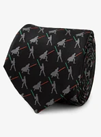 Star Wars Vader vs. Luke Battle Lightsaber Black Men's Tie