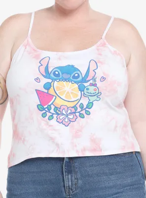 Disney Lilo & Stitch Fruit Tie-Dye Crop Girls Tank Top Plus