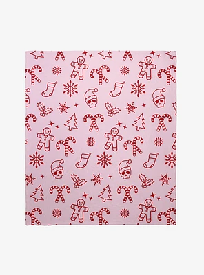 Creepy Christmas Throw Blanket