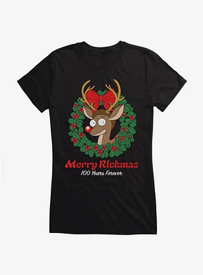 Rick And Morty Reindeer Girls T-Shirt