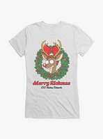 Rick And Morty Reindeer Girls T-Shirt