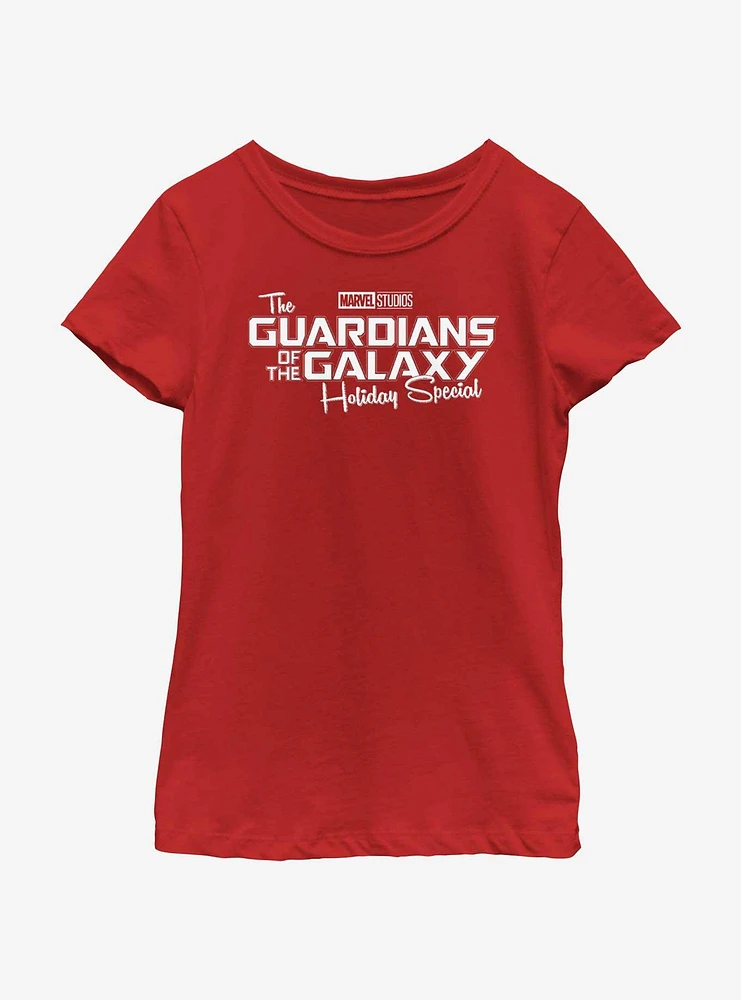 Marvel Guardians of the Galaxy Holiday Special Logo Youth Girls T-Shirt