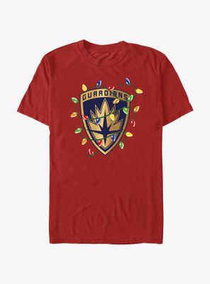 Marvel Guardians of the Galaxy Christmas Lights Badge T-Shirt