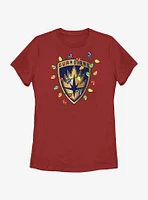 Marvel Guardians of the Galaxy Christmas Lights Badge Womens T-Shirt