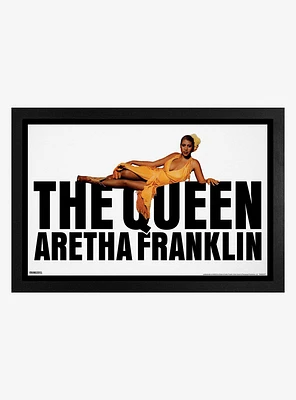 Aretha Franklin The Queen Framed Wood Wall Art