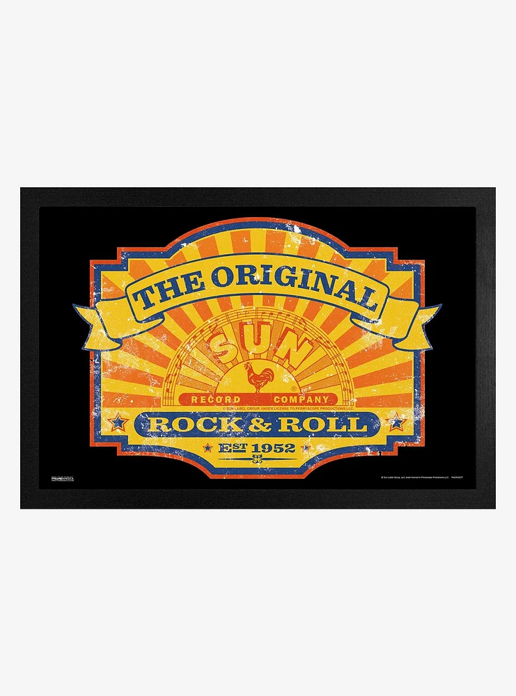 Sun Records The Original Rock & Roll Framed Wood Wall Art