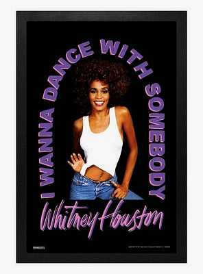 Whitney Houston Dance With Somebody Framed Wood Wall Art