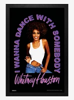 Whitney Houston Dance With Somebody Framed Wood Wall Art