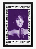 Whitney Houston I Will Always Love You Framed Wood Wall Art