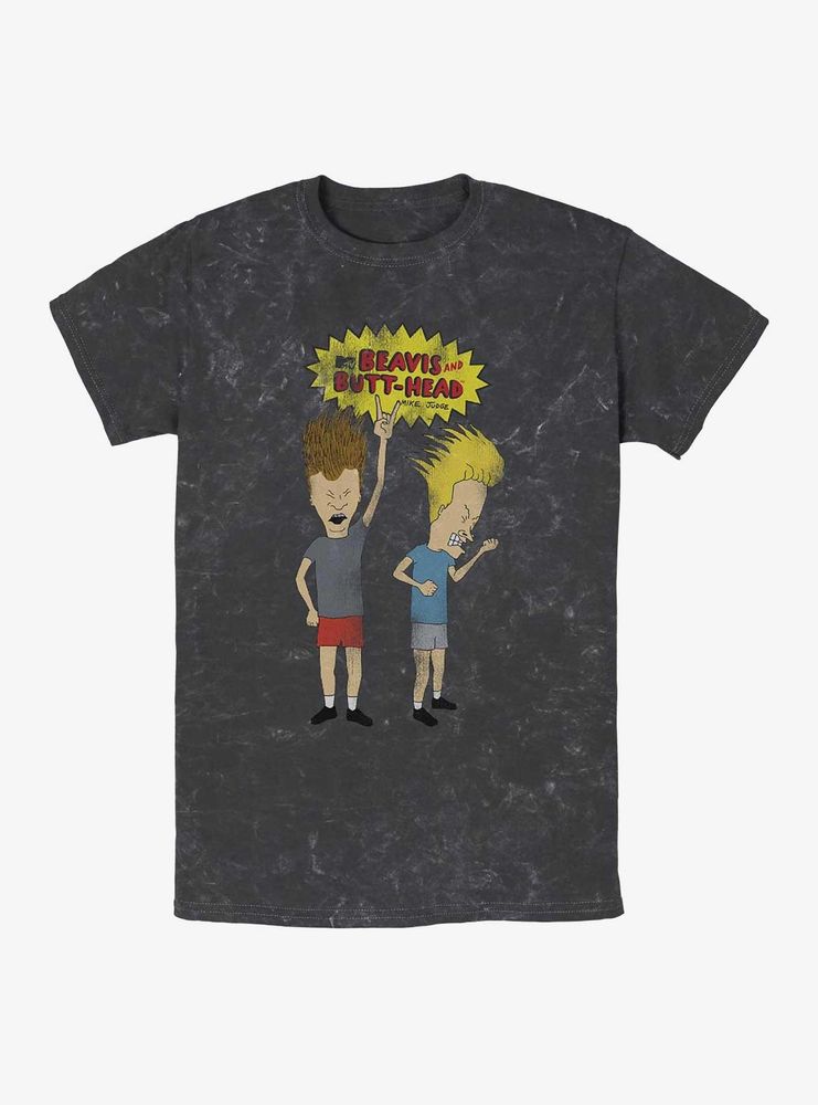 Beavis and Butt-Head Air Guitar Jam Mineral Wash T-Shirt