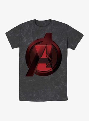 Marvel Black Widow Avenger Logo Mineral Wash T-Shirt