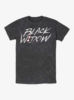 Marvel Black Widow Paint Mineral Wash T-Shirt