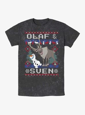 Disney Frozen Olaf and Sven Mineral Wash T-Shirt