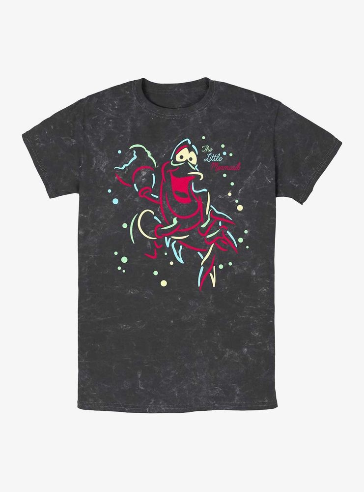 Boxlunch Disney The Little Mermaid Crab Lights Mineral Wash T-Shirt