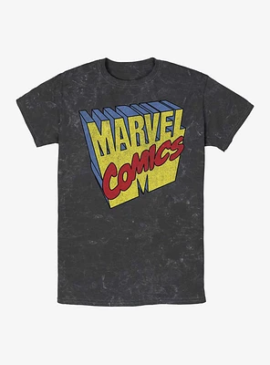 Marvel 3D Logo Mineral Wash T-Shirt