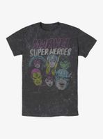 Marvel Grunge Heroes Mineral Wash T-Shirt