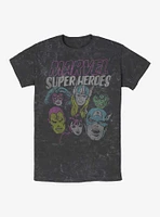 Marvel Grunge Heroes Mineral Wash T-Shirt