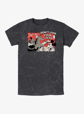 Disney Mickey Mouse Don't Lose Your Head Mineral Wash T-Shirt