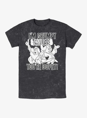 Disney Snow White and the Seven Dwarfs I'm Grumpy Cause You're Dopey Mineral Wash T-Shirt