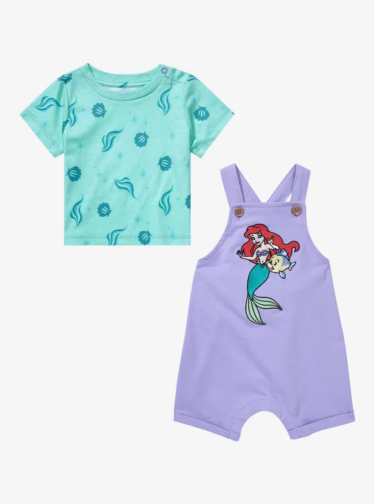 Disney The Little Mermaid Ariel & Flounder Infant Overall Set - BoxLunch Exclusive