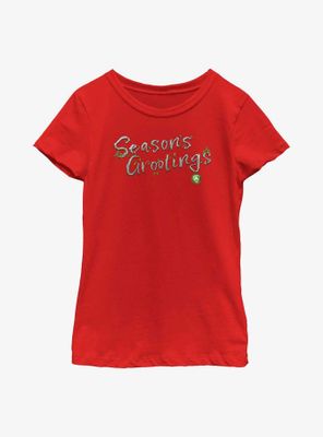 Marvel Guardians of the Galaxy Holiday Special Seasons Grootings Youth Girls T-Shirt