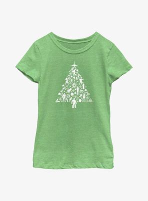 Marvel Guardians of the Galaxy Holiday Special Tree Youth Girls T-Shirt