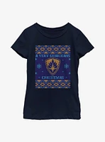 Marvel Guardians of the Galaxy Holiday Special Ugly Christmas Sweater Youth Girls T-Shirt