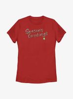 Marvel Guardians of the Galaxy Holiday Special Seasons Grootings Womens T-Shirt