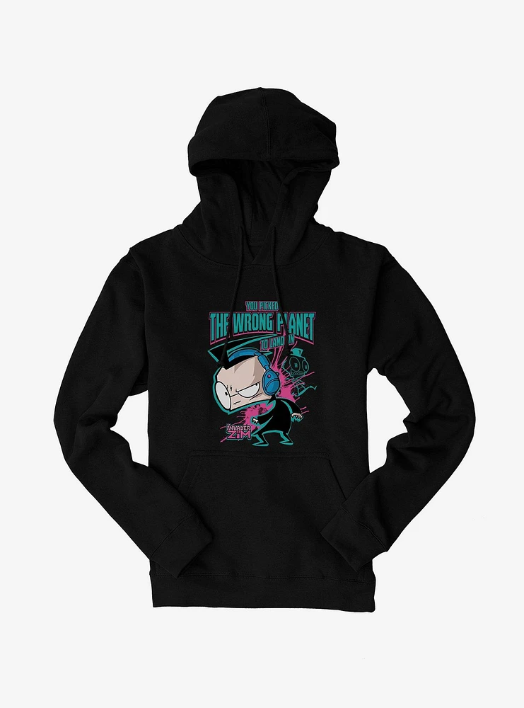 Invader Zim Dib Wrong Planet To Land On Hoodie