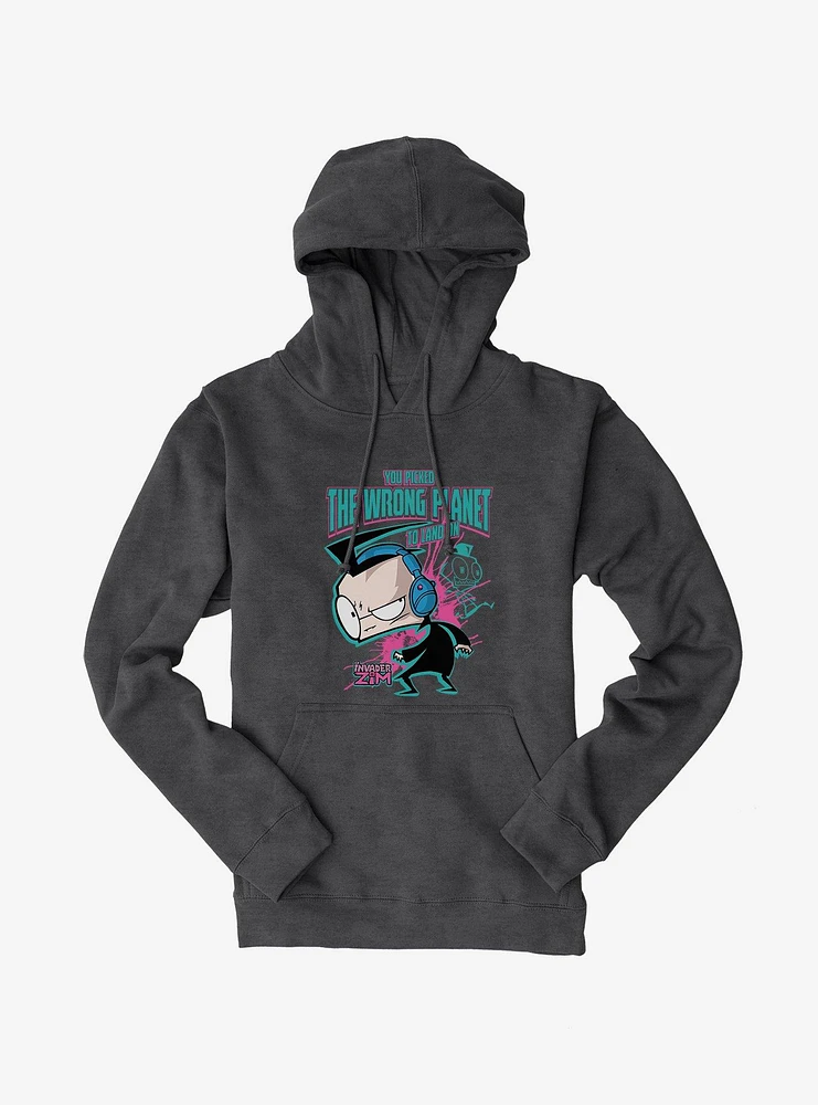 Invader Zim Dib Wrong Planet To Land On Hoodie