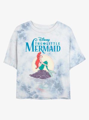 Disney The Little Mermaid Part Of Your World Womens Tie-Dye Crop T-Shirt
