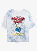 Disney Donald Duck Sketchbook Womens Tie-Dye Crop T-Shirt