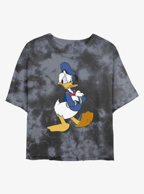 Disney Donald Duck Traditional Womens Tie-Dye Crop T-Shirt