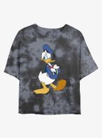 Disney Donald Duck Traditional Womens Tie-Dye Crop T-Shirt