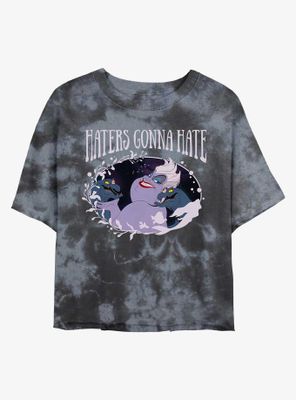 Disney The Little Mermaid Ursula Haters Womens Tie-Dye Crop T-Shirt