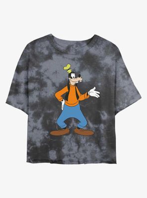 Disney Goofy Traditional Womens Tie-Dye Crop T-Shirt