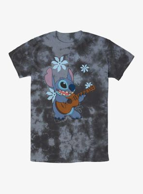 Disney Lilo And Stitch Ukelele Flowers Tie-Dye T-Shirt