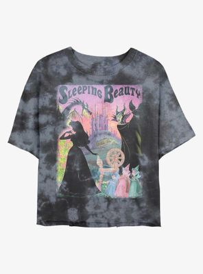 Disney Sleeping Beauty Poster Womens Tie-Dye Crop T-Shirt