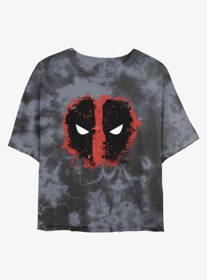 Marvel Deadpool Dead Eyes Womens Tie-Dye Crop T-Shirt