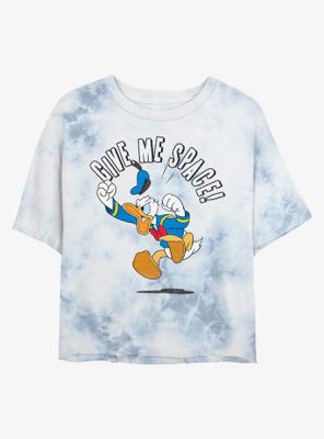 Disney Donald Duck Give Me Space Womens Tie-Dye Crop T-Shirt