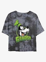 Disney Goofy Gawrsh Womens Tie-Dye Crop T-Shirt