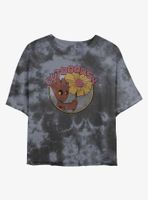 Marvel Guardians Of The Galaxy Outdoorsy Groot Womens Tie-Dye Crop T-Shirt