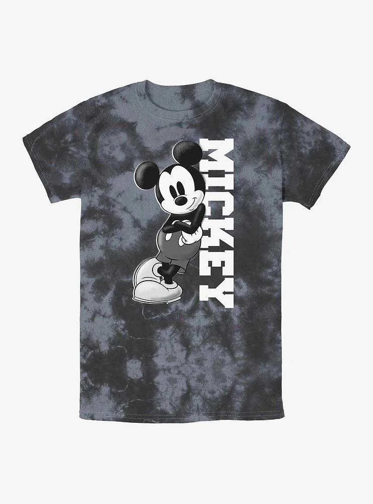 Disney Mickey Mouse Vetical Collegiate Tie-Dye T-Shirt