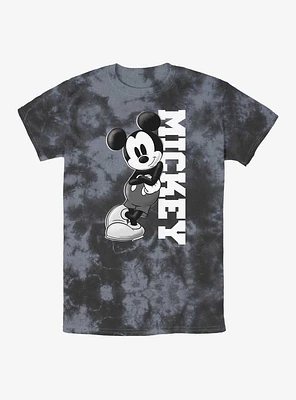 Disney Mickey Mouse Vetical Collegiate Tie-Dye T-Shirt