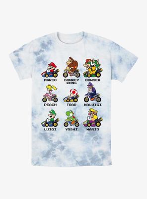 Nintendo Mario Kart Racers Tie-Dye T-Shirt