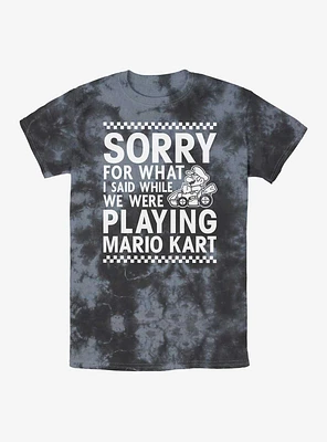 Nintendo Mario Kart Playing Tie-Dye T-Shirt