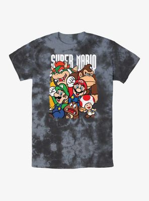 Nintendo Super Mario Bros. Group Tie-Dye T-Shirt